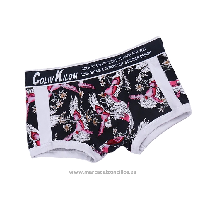 Boxer Coliv Kilom Hombre Colorful Blanco Negro